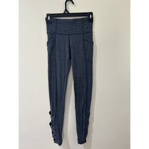Athleta Leggings XS Gray Chaturanga Cut Out Yoga Gym Workout